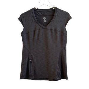 REI Women's Dark Gray Cap Sleeve Hiking Athletic Top Size Medium
